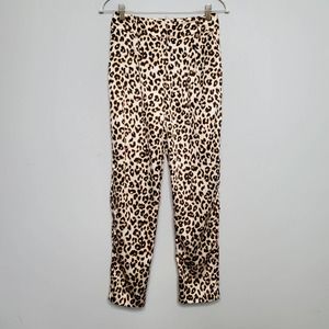 DO + BE • Leopard Animal Print Satin Feel Pants Sz S